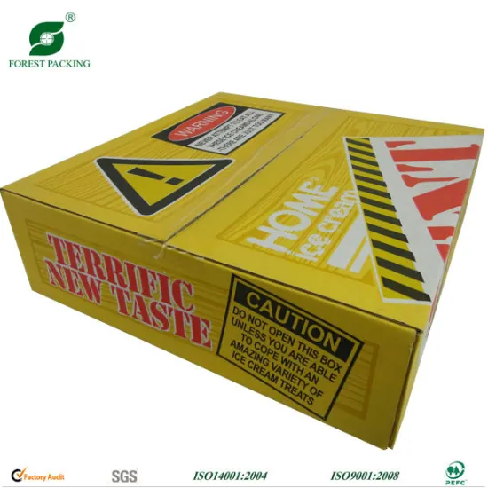 ICE CREAM OUTER PACKAGING BOX MADE OF CORRUGATED BOARD