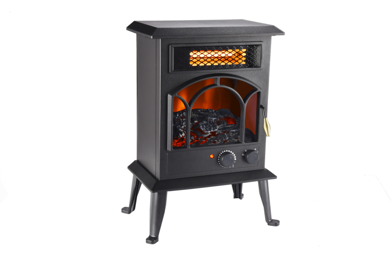 Electric Heater 2000W Electric Fireplace Flame Effect Adjustable Thermostat Overheating Protection Portable Heater for Home