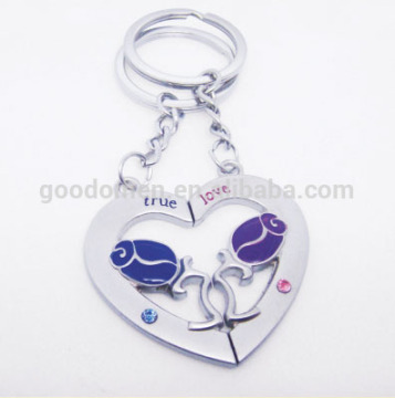 Promotional Romantic Gift Heart Shape Keyring Heart Broken Keychain