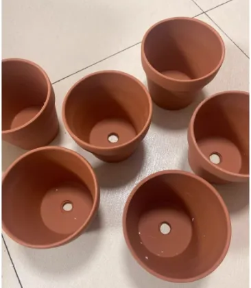 Red Terracotta Ceramic Clay Flower Pot for Succulents