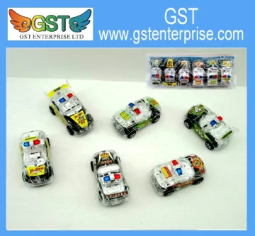 Mini Clear Toy Police Cars 3 inches
