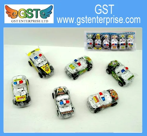 Mini Clear Toy Police Cars 3 inches