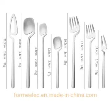 Cutlery Set Silverware Salad Fork Spoon Knife Dinner Set Cup Edge Hanging Coffee Set Ice Scoop