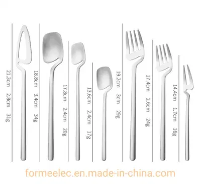 Cutlery Set Silverware Salad Fork Spoon Knife Dinner Set Cup Edge Hanging Coffee Set Ice Scoop