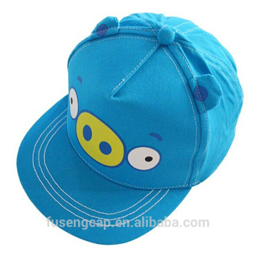 Flexfit Children Cotton Sports Caps Kids Cheap Blue Baseball Hats With Ears