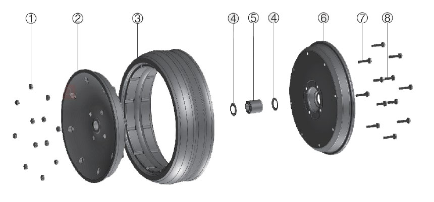 closing wheel for seeding machinery