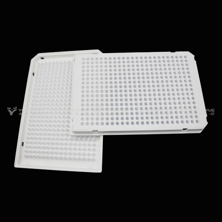 40ul 384 Well Pcr Plate Full Skirt White Frame White Tube