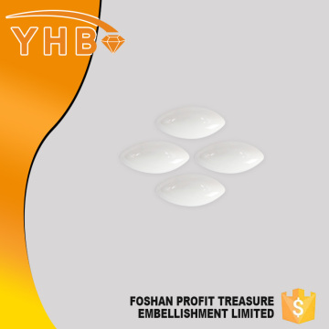 YHB 2016 hot sale smooth Oval shape ceramic strass for letters stickers