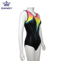 Handizkako gimnasia profesionaleko leotardak Rhinestone