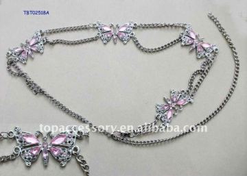 Alloy butterfly waist chains belts
