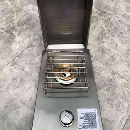 Professional 304 Stainless Steel Bbq grill Garden Outdoor Kitchen Slides Single Side Burner