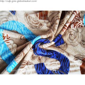 100% Polyester  print coral  blanket
