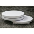 White High Gloss Tea Table Round Coffee Table Rotating living room table Supplier