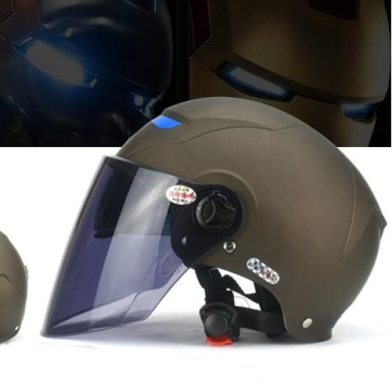 HEMA Iron Man Elegante casco da moto estivo con doppia visiera YM-331