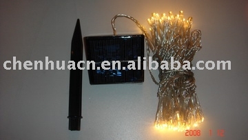 solar holiday yellow led light string