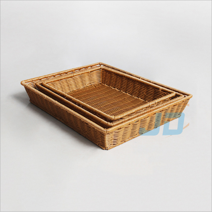 Handweave PP rattan bread baskets for bakery