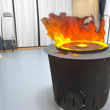 3D Steam decorative fireplaces core  Round bluetooth music player indoor party decoration water vapor mist fireplace