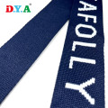 Logotipo de marca personalizada da moda Jacquard Polyester Webbing