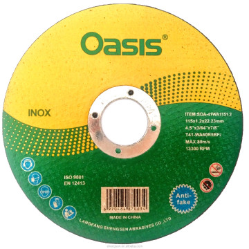 4.5 inch Super Thin Cutting Disc for Metal and Inox
