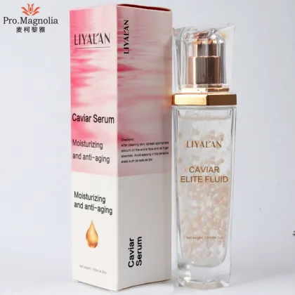 Private Label Custom Organic Pink Gold Blue Caviar Face Serum