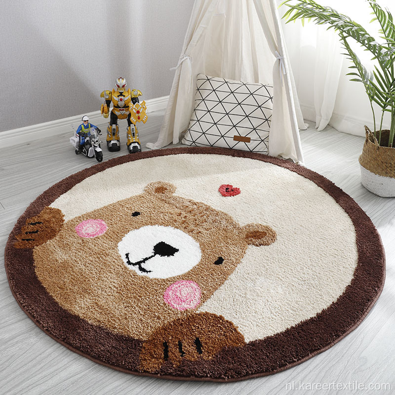 Mooi dierenpatroon harige kinderen Babyplay Mat Tapijt