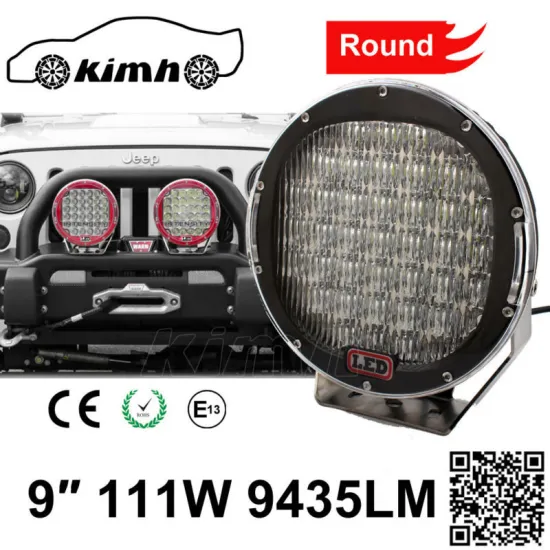 Heavy Duty Led Light 111W 9 Inch cordless work light With Wire Harness