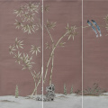 Bright luster warm grey hand-painted wallpaper