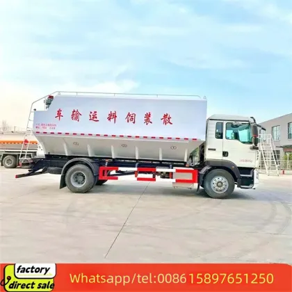 2025 Brand New China Bulk Feed Truck with 5-30 Ton Silos for Grain and Chicken Feed Transportation