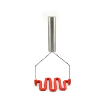 Premium Silicone-Coated Potato Masher and Press with Stainless Steel Handle: Perfect Kitchen Tool for Smooth Mash Potatoes