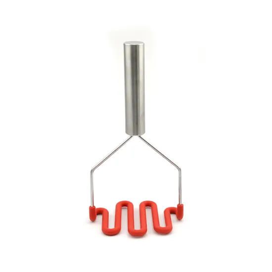 Premium Silicone-Coated Potato Masher and Press with Stainless Steel Handle: Perfect Kitchen Tool for Smooth Mash Potatoes