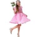 Kids Girl Pink Flower Fairy Princess Dress