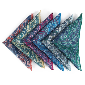 Dacheng Wholesale: Custom Paisley Linen Pocket Squares