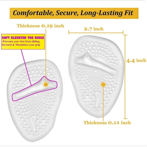 Inserções de silicone para sapatos de salto alto antiderrapantes
