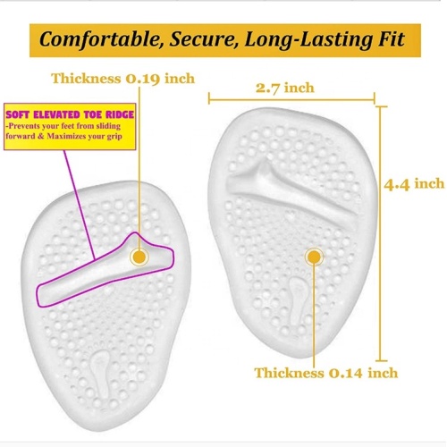 Inserts de chaussures antidérapants en silicone à talons hauts