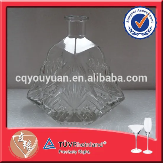 Super Flint Glass Bottles Drink Unique Cognac 750ML Glass Bottles