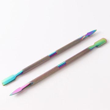 Stainless Steel Cuticle Pusher and Cutter - Double Ended Tool