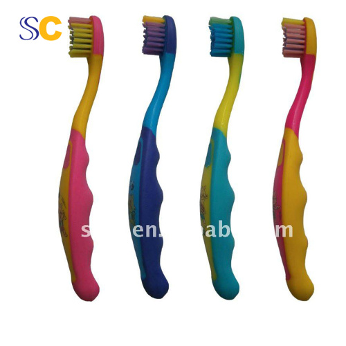 Vente chaude brosse à dents pour enfants, brosse à dents à poils doux