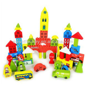 Intelligence wooden building blocks set toy