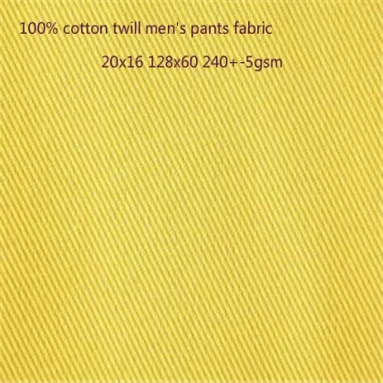 100% cotton twill men's pants fabric