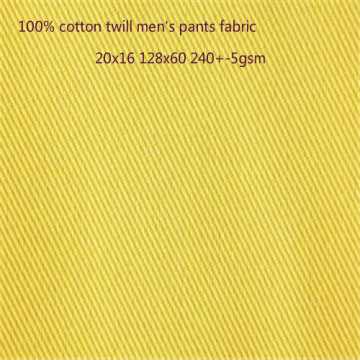 100% cotton twill men's pants fabric