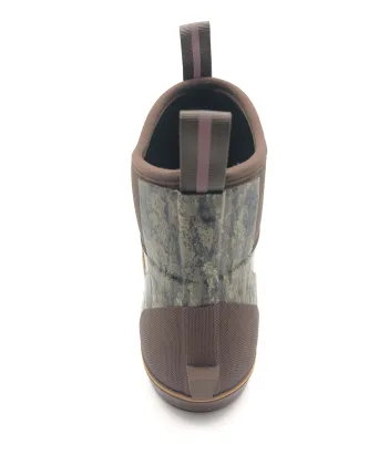 Mens Deck Boots Muck Mossy Oak Camouflage Rain Boots 100% Waterproof Natural Rubber Boots