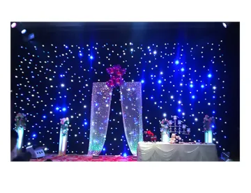 LED Starlight Cloth and Curtain Backdrop for Wedding Stage Decoration