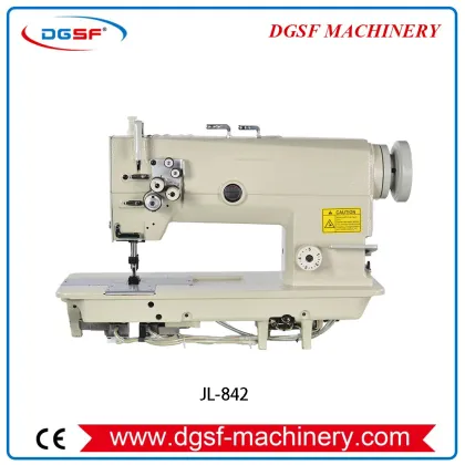 Industrial Lock Stitch Needle Feed Flat Bed Double Needle Sewing Machine for Shoes JL-842
