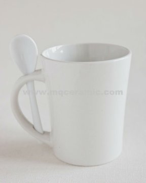 12oz Ceramic mug with spoon