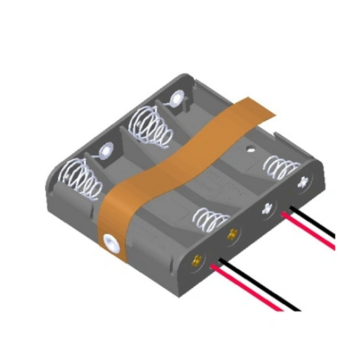 4 AA Porte-batterie avec fil de fil