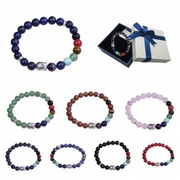 7 Chakra Gemstone Buddhism & Buddha Alloy Crystal Bracelet