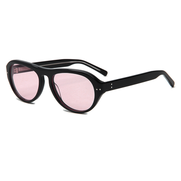 Oval Frame Acetate Sunglasses