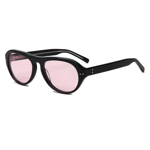 Oval Frame Acetate Sunglasses