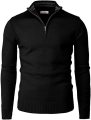 Maglione pullover zip casual da uomo