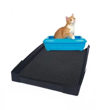 ECO-Friendly Larger Holes Honeycomb Waterproof EVA Cat Litter Box Mat - Middle Size 17.7x22.8inch